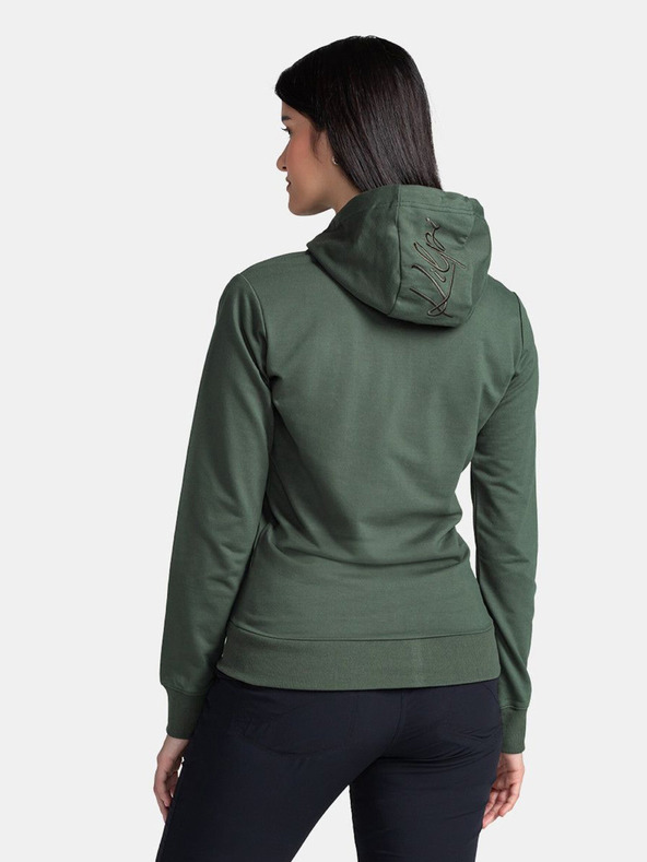 Kilpi Tmavozelená dámska bavlnená mikina Kilpi TARALI-W