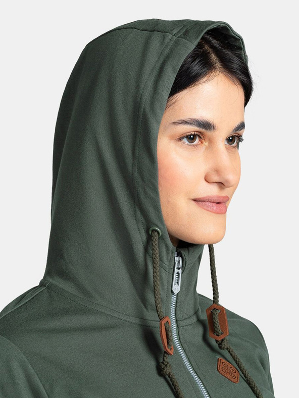 Kilpi Tmavozelená dámska bavlnená mikina Kilpi TARALI-W