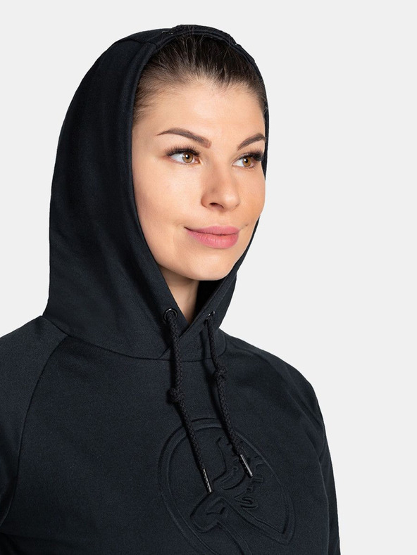 Kilpi Čierna dámska mikina s kapucňou Kilpi SOHEY-W