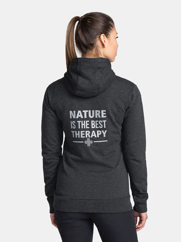 Kilpi Čierna dámska mikina s potlačou na chrbte Kilpi BERY-W