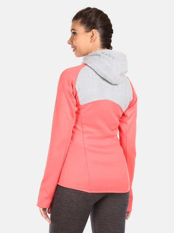 Kilpi Šedo-ružová dámska fleecová mikina Kilpi VERSAM-W