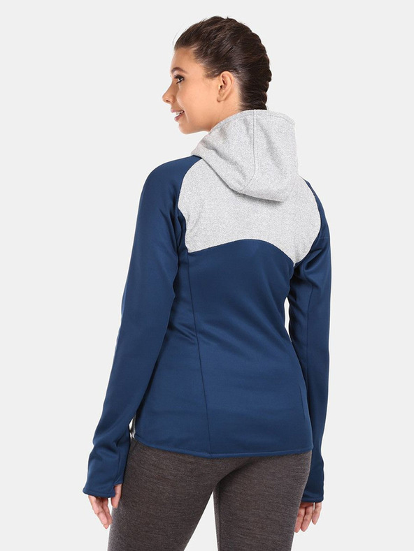 Kilpi Šedá a modrá dámska fleecová mikina Kilpi VERSAM-W