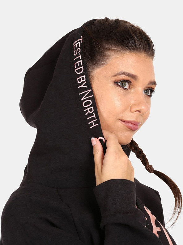 Kilpi Čierna dámska bavlnená mikina s kapucňou Kilpi FJELA-W