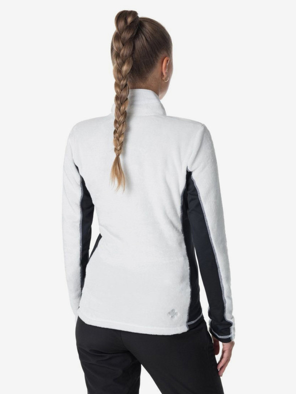 Kilpi Čiernobiela dámska flísová mikina na zips Kilpi SKATHI