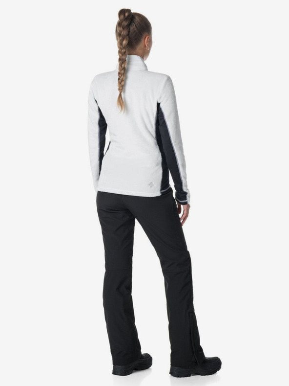 Kilpi Čiernobiela dámska flísová mikina na zips Kilpi SKATHI