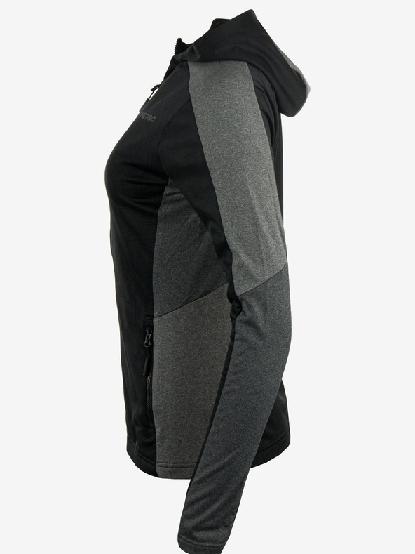 ALPINE PRO Čierna dámska športová mikina ALPINE PRO Seleda