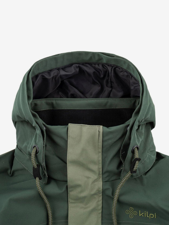 Kilpi Zelená pánska zimná bunda s umelou kožušinou Kilpi ALPHA