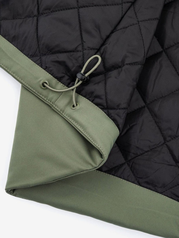 Kilpi Zelená pánska zimná bunda s umelou kožušinou Kilpi ALPHA