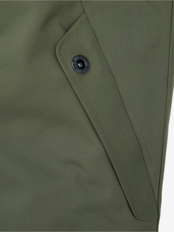 Kilpi Zelená pánska zimná bunda s umelou kožušinou Kilpi ALPHA