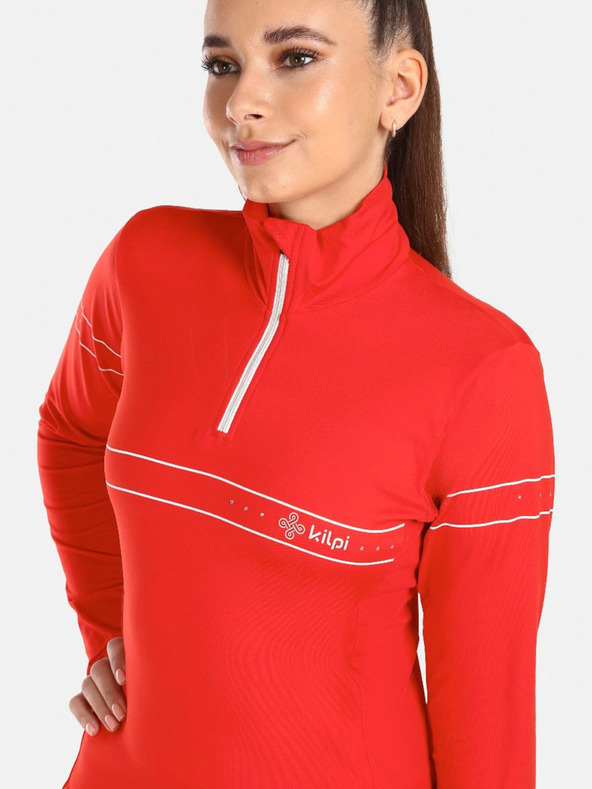 Kilpi Červené dámske športové tričko s rolákom KILPI LEEMA