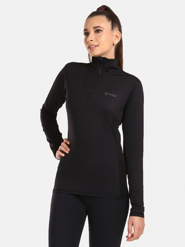 Kilpi Čierne dámske termo tričko so stojacím golierom KILPI WILLIE
