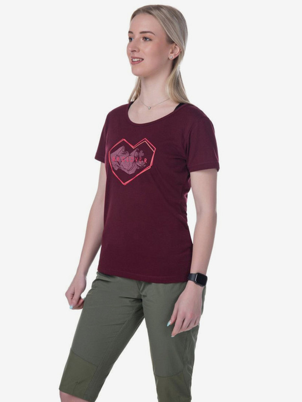 Kilpi Tmavoružové dámske športové tričko Kilpi GAROVE