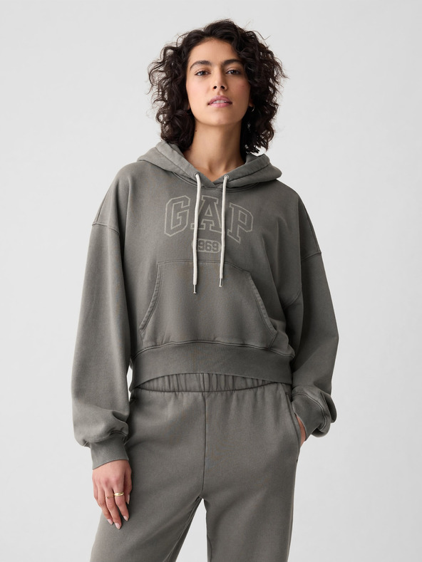 GAP Mikina crop s kapucňou GAP