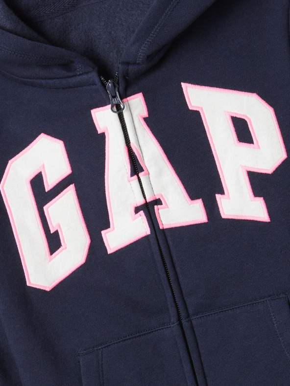 GAP Detská mikina s logom a fleece GAP