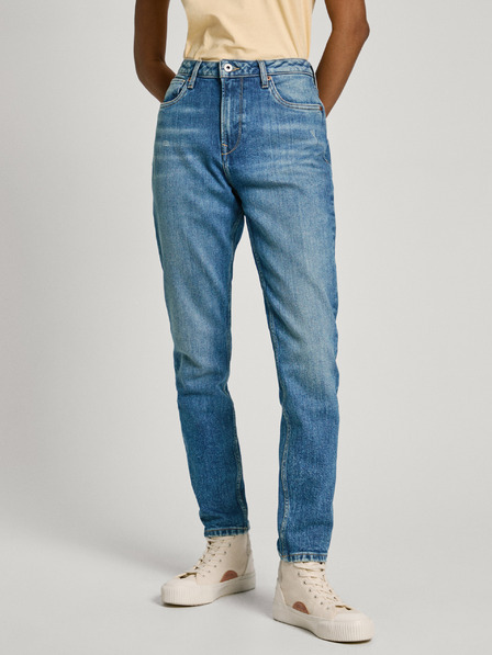 Pepe Jeans Modré dámske džínsy rovného strihu Pepe Jeans