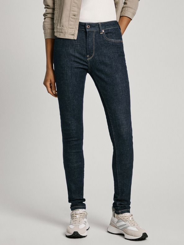 Pepe Jeans Tmavomodré dámske džínsy úzkeho strihu Jeans Pepe Jeans