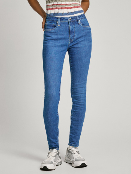 Pepe Jeans Modré dámske super skinny fit džínsy Pepe Jeans