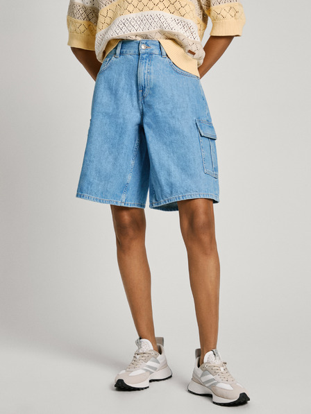 Pepe Jeans Svetlomodré dámske džínsové šortky Pepe Jeans