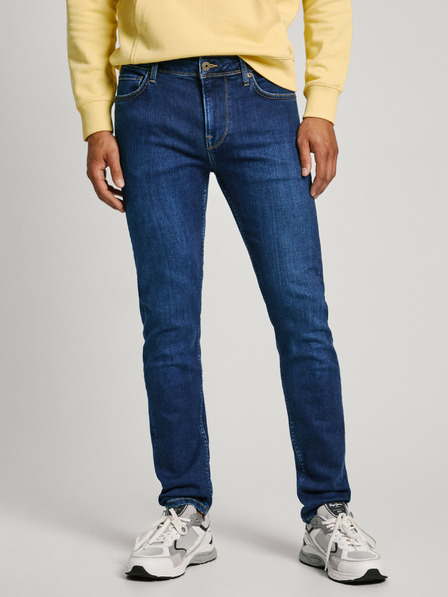 Pepe Jeans Tmavomodré pánske džínsy úzkeho strihu Pepe Jeans