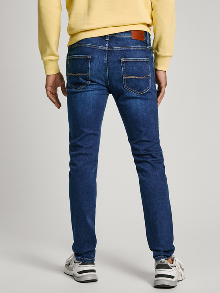 Pepe Jeans Tmavomodré pánske džínsy úzkeho strihu Pepe Jeans