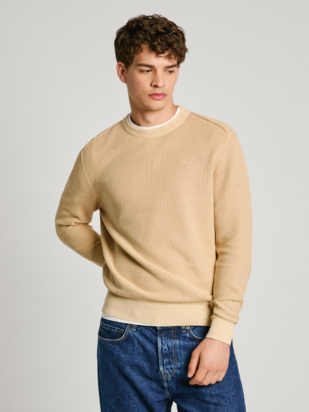Pepe Jeans Béžový pánsky sveter Pepe Jeans