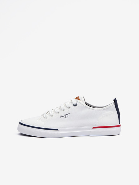 Pepe Jeans Biele pánske tenisky Pepe Jeans Kenton Smart