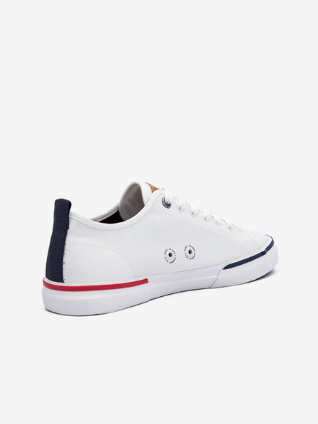 Pepe Jeans Biele pánske tenisky Pepe Jeans Kenton Smart
