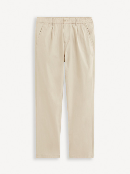 Celio Béžové pánske chino nohavice Celio Jopaper