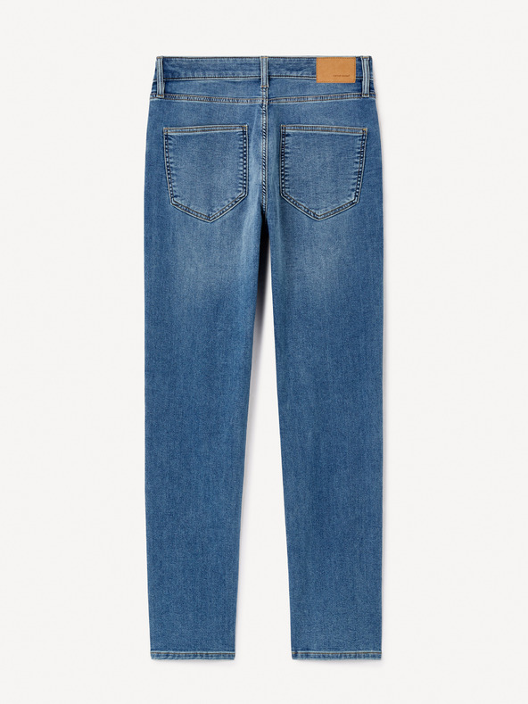 Celio Modré pánske džínsy rovného strihu Celio C15 Stlmaille
