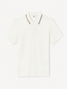 Celio Krémové pánske polo tričko Celio Jevrait