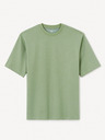 Celio Zelené pánske tričko oversize Celio Gehem
