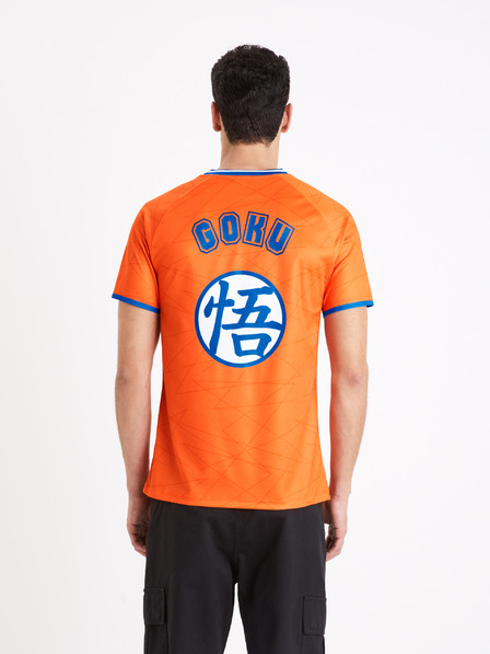 Celio Oranžové pánske tričko Celio Dragon Ball