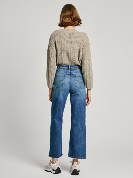 Pepe Jeans Modré dámske rovné džínsy Pepe Jeans