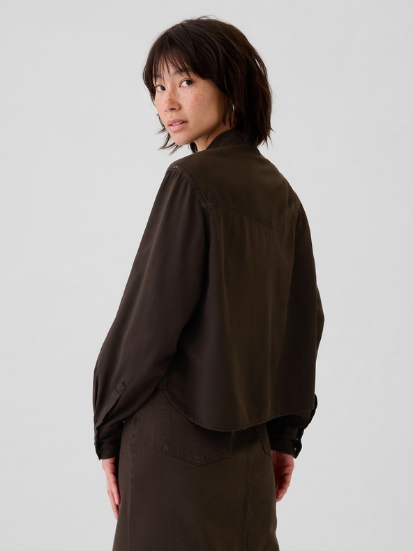 GAP Džínsová skrátená košeľa Western GAP