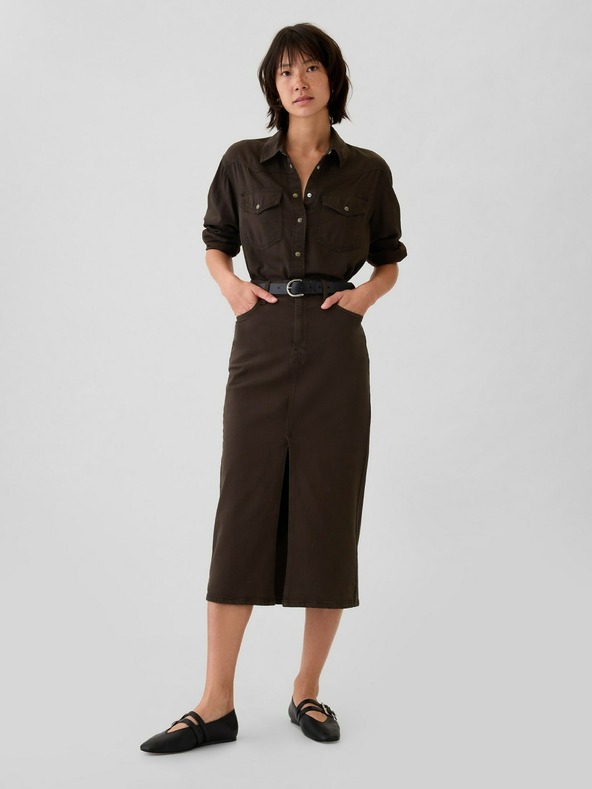 GAP Džínsová skrátená košeľa Western GAP