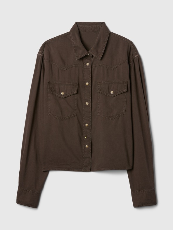 GAP Džínsová skrátená košeľa Western GAP