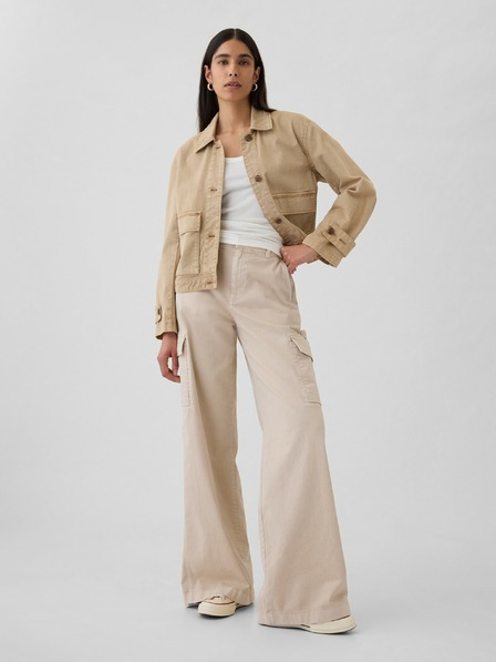 GAP Nohavice s vreckami Baggy Khaki Cargo GAP
