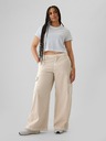 GAP Nohavice s vreckami Baggy Khaki Cargo GAP