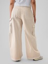 GAP Nohavice s vreckami Baggy Khaki Cargo GAP