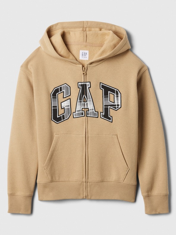 GAP Detská mikina s logom a fleece GAP
