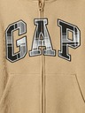 GAP Detská mikina s logom a fleece GAP