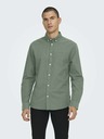 ONLY & SONS Zelená pánska košeľa ONLY & SONS Alvaro