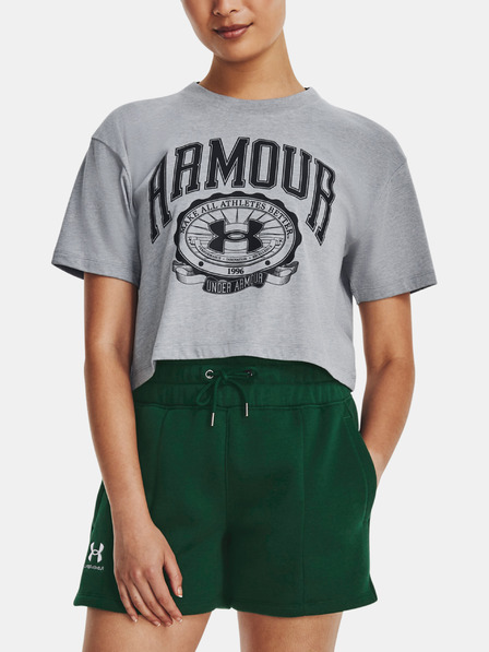 Under Armour Dámske tričko Under Armour UA COLLEGIATE CREST CROP SS