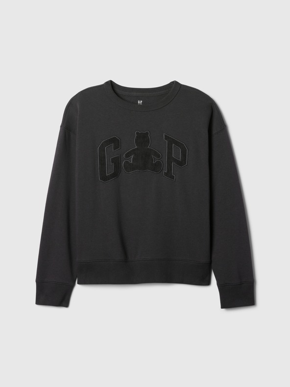 GAP Detská mikina s logom a fleece GAP