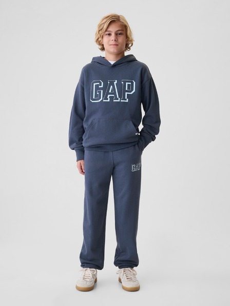 GAP Detské tepláky fleece logo army GAP
