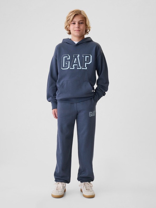 GAP Detské tepláky fleece logo army GAP