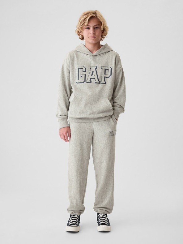 GAP Detské tepláky fleece logo army GAP