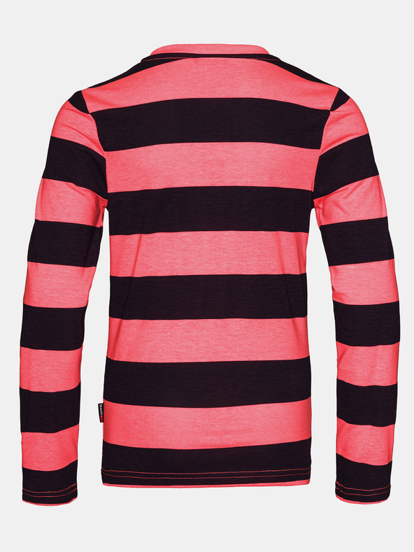 Sam 73 Ružové a sivé dievčenské pruhované tričko SAM 73 Hope