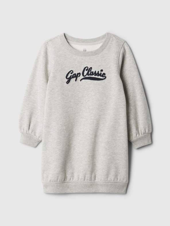 GAP Baby mikinové šaty s logom GAP