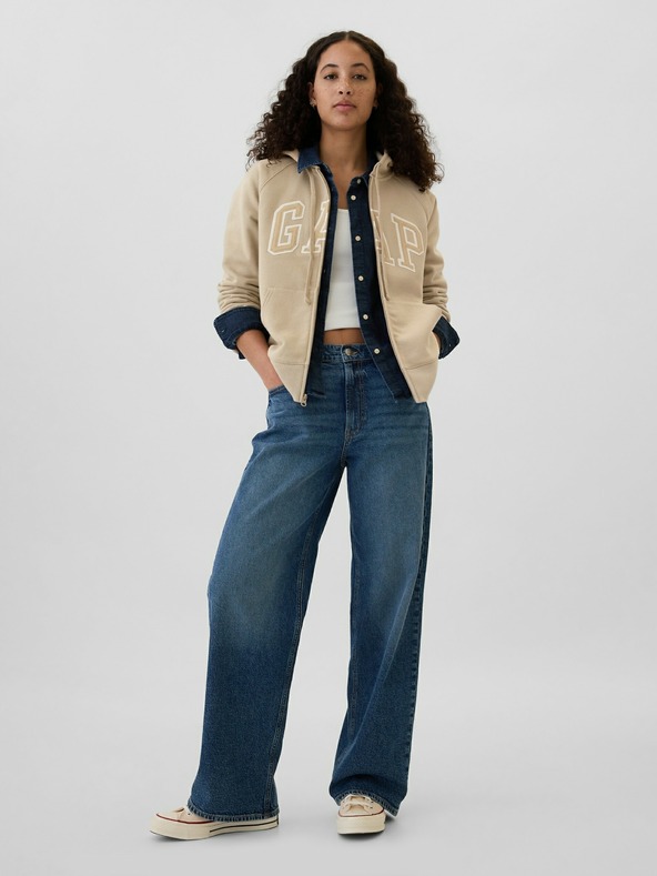 GAP Mikina s logom a fleece GAP